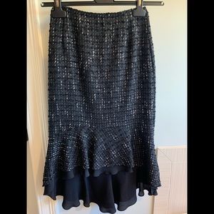 Escada high low ruffle skirt